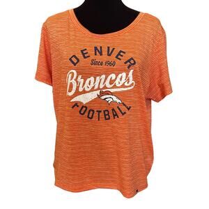 New ~ NFL DENVER BRONCOS ~ Distressed Line Tee Size XXL